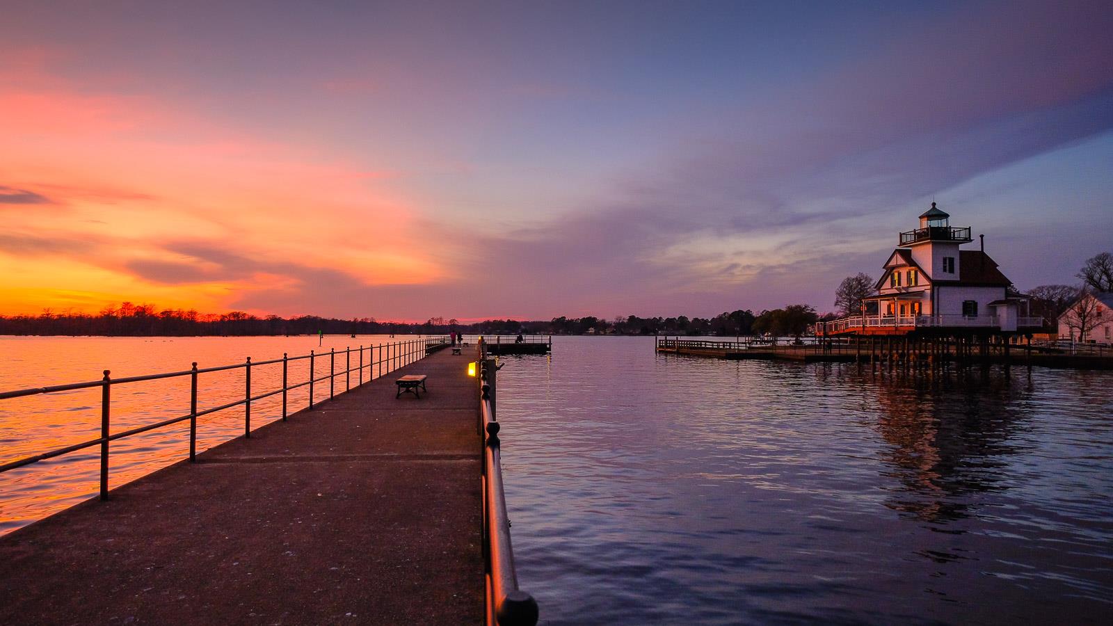 Edenton NC harbor sunset